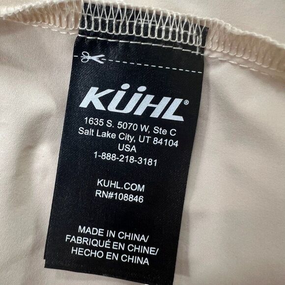Kuhl Women's Emergence Lightweight Hooded Rain Jacket Light Tan Size Large - Picture 10 of 13